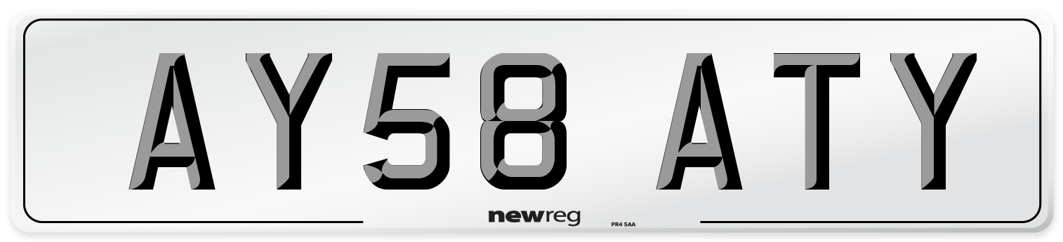 AY58 ATY Number Plate from New Reg
